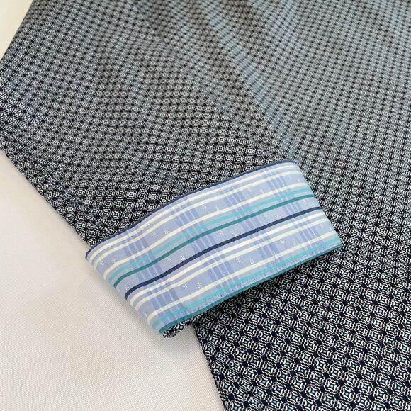 Tasso Elba Men's Geometric Print 100% Cotton Button Down Long Sleeves L - Picture 5 of 8